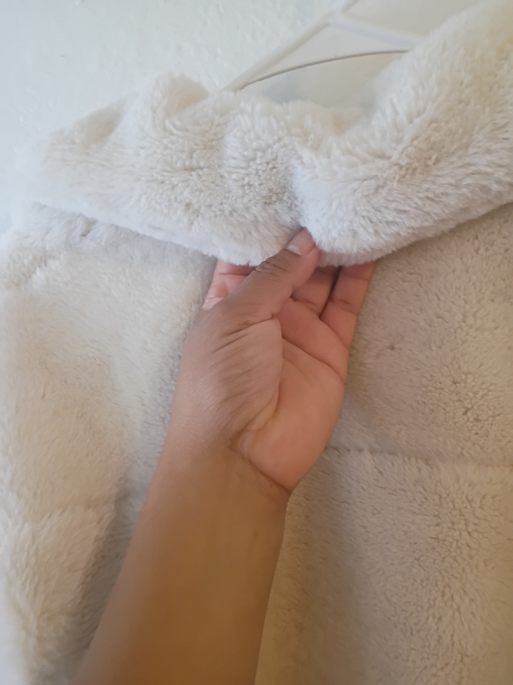 Jou Jou Plush Teddy Jacket in Cream - Picture 11 of 12